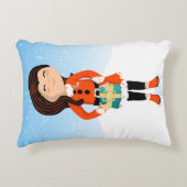 サンタガールと男の子のアクセント枕 アクセントクッション (正面)