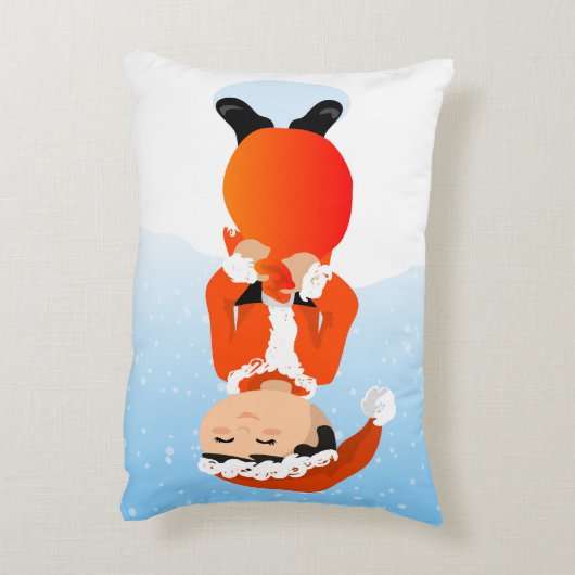 サンタガールと男の子のアクセント枕 アクセントクッション (裏面(縦))