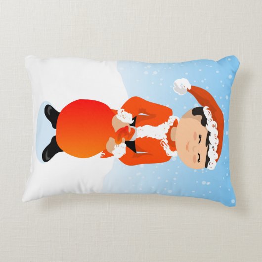 サンタガールと男の子のアクセント枕 アクセントクッション (裏面)