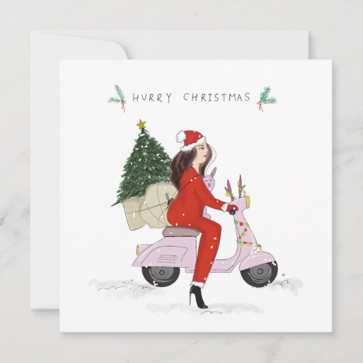 サンタガール、クリスマス。 (正面)