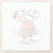 サンタガ飲ス澄んコースター ガラスコースター (裏面)