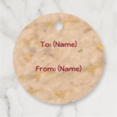 サンタキスをするとムースの贈り物ラベル フェイバータグ (裏面)