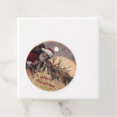 サンタキスをするとムースの贈り物ラベル フェイバータグ (インサイチュ)