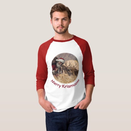 サンタキスをするとムースTシャツ Tシャツ (正面フル)