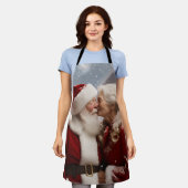 サンタキスをするクロース夫妻 エプロン (着用した状態)