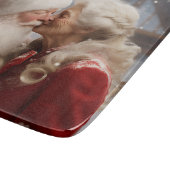 サンタキスをするクロース夫妻 カッティングボード (角)