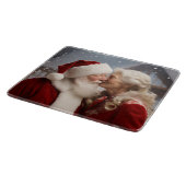 サンタキスをするクロース夫妻 カッティングボード (角)