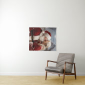 サンタキスをするクロース夫妻 タペストリー (インサイチュ(横))