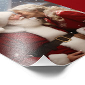 サンタキスをするクロース夫妻 フォトプリント            (角)