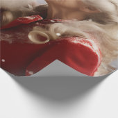 サンタキスをするクロース夫妻 ラッピングペーパー (角)