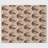 サンタキスをする&ムースラッピング紙 ラッピングペーパー (フラット)