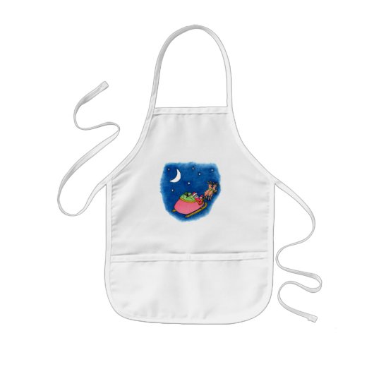 サンタキッズエプロン 子供用エプロン (正面)