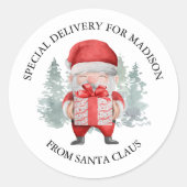 サンタキッズクリスマスからの特別配達 ラウンドシール (正面)