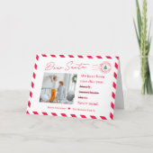 サンタキッズクリスマスフォトカードへの手紙 シーズンカード (正面)