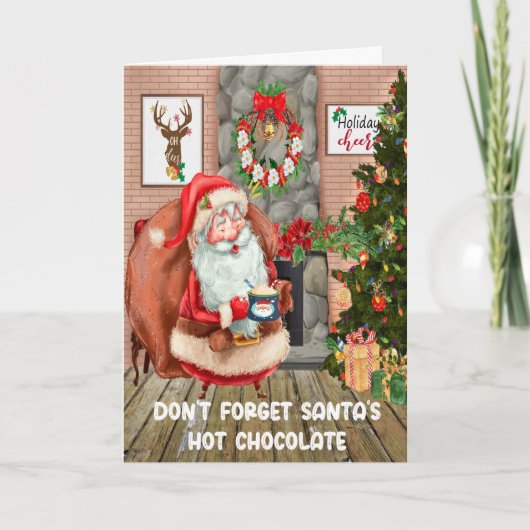 サンタキッズ離れカード用ホットチョコレート シーズンカード (正面)