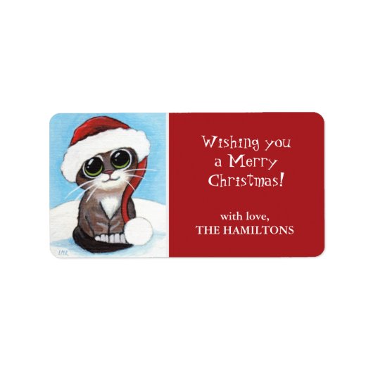 サンタキットンクリスマスプレゼントラベルラベル ラベル (正面)