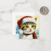 サンタキティーのお手軽ミニクリスマス ノートカード (正面/裏面インサイチュ)
