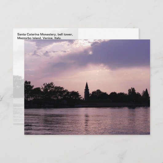 サンタキャタリーナ修道院ベルタワー、マゾーボ島。 ポストカード (正面/裏面)