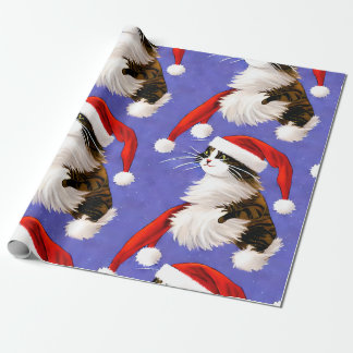 サンタキャットクリスマスラッピング紙 ラッピングペーパー