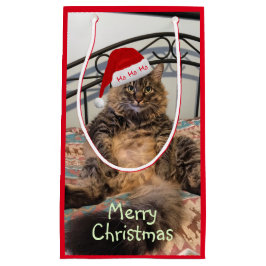 サンタキャットホホホホースモール抱き枕 スモールペーパーバッグ