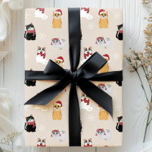 サンタキャット かわいい ペット 子猫 クリスマス 柄