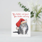 サンタキャット - なんてこと言ってんの！ふくれるんじゃないよ！ シーズンポストカード (スタンド正面)