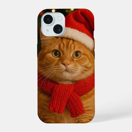 サンタキャットiPhone 15ケース iPhone 15ケース (裏面)