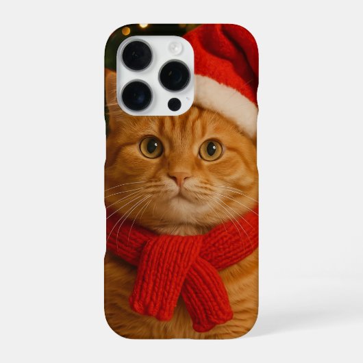 サンタキャットiPhone 16 Proケース iPhoneケース (裏面)