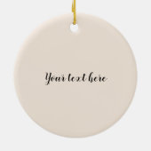 サンタキャップイエロー・ラブラドール・レトリーバーカスタマイズ可能な休日 セラミックオーナメント (裏面)