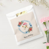 サンタキャップイエロー・ラブラドール・レトリーバーカスタマイズ可能な休日 フェイバーバッグ (封をした状態)