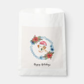 サンタキャップイエロー・ラブラドール・レトリーバーカスタマイズ可能な休日 フェイバーバッグ (正面)