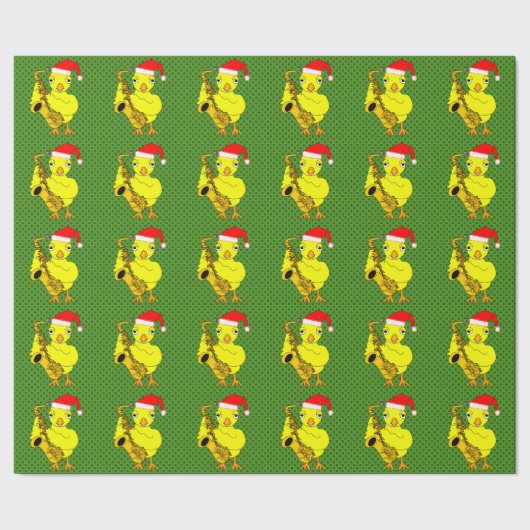 サンタキャップサクソフォーンシック ラッピングペーパー (シーム)