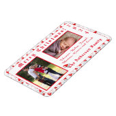 サンタキャップパターン（の模様が）あるクリスマス マグネット (左側)