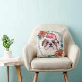 サンタキャップブルドッグホリデー クッション (椅子)