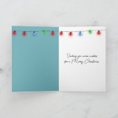 サンタキャップ付きクリスマスフラミンゴ カード (内部)