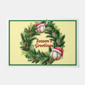 サンタキャップ野球のカスタマイズ可能 ドアマット (正面)