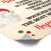 サンタキャンディーケイン狩りクリスマスゲームサイン ポスター (角)