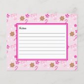 サンタキャンディーケーン用ピンククッキーレシピカード (裏面)