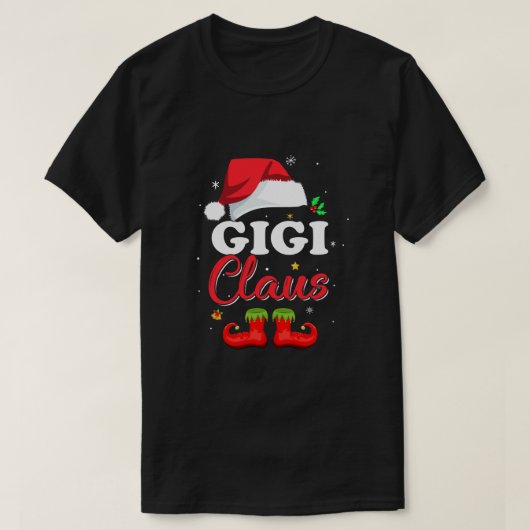 サンタギジクロースが家族のパジャマとクリスマス Tシャツ (デザイン正面)