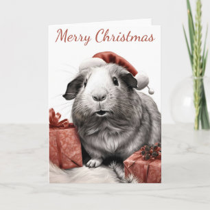 サンタギニアピグクリスマス カード