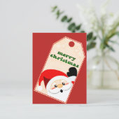 サンタギフトからのメリークリスマスラベル ポストカード (スタンド正面)