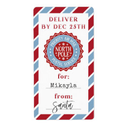 サンタギフトステッカーからのクリスマス特別配達 ラベル