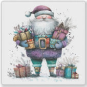 サンタギフトフェスティバルバイオレットシール シール (正面)