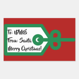 サンタギフトラベルから 長方形シール