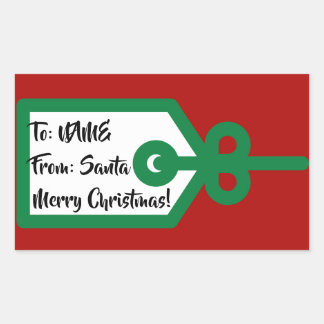 サンタギフトラベルから 長方形シール