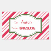 サンタギフトラベルシール 長方形シール (正面)