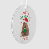 サンタギフト与えズアルマジロテキサス州 オーナメント (正面)