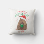 サンタギフト与えズアルマジロテキサス州 クッション (正面)