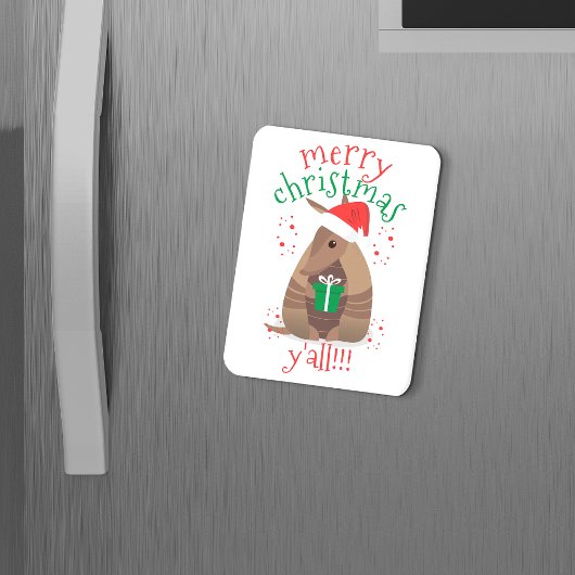 サンタギフト与えズアルマジロテキサス州 マグネット