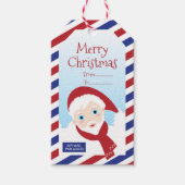 サンタギフト付きクリスマスエアメールラベル ギフトタグ (正面)